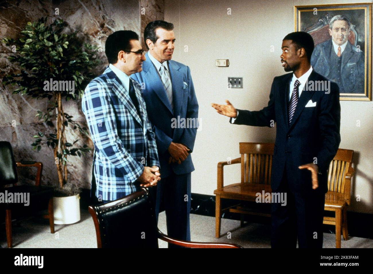Eugene Levy, Chazz Palminteri & Chris Rock Film Down To Earth (2001
