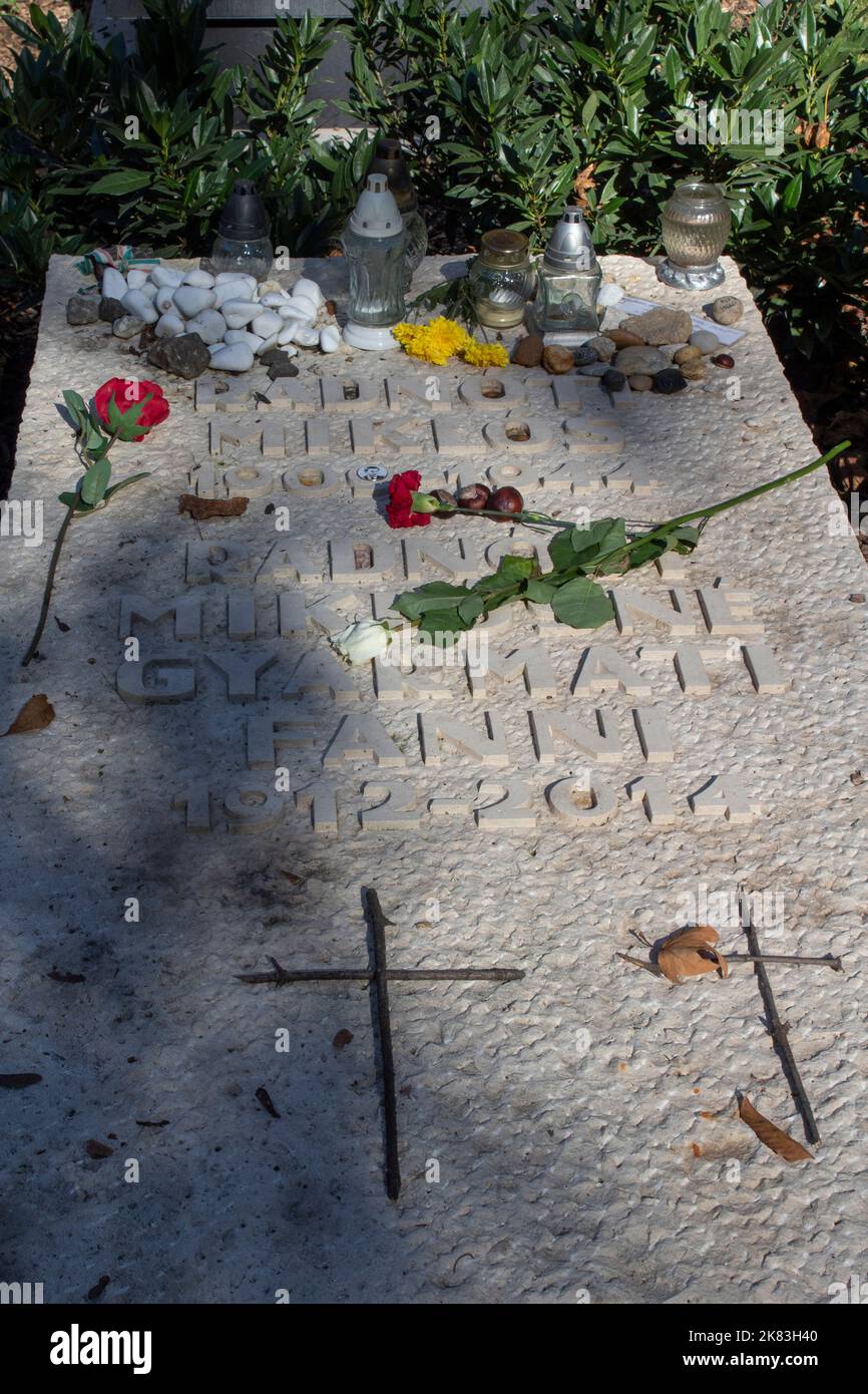 The grave of Fanni Gyarmati Kerepesi Cemetery, Budapest Hungary Stock Photo