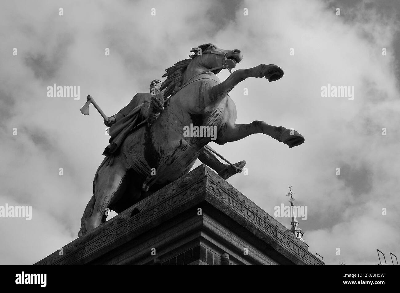 Copenhagen/Denmark/20 OIctober 2022/ Famous statue on horse bishp