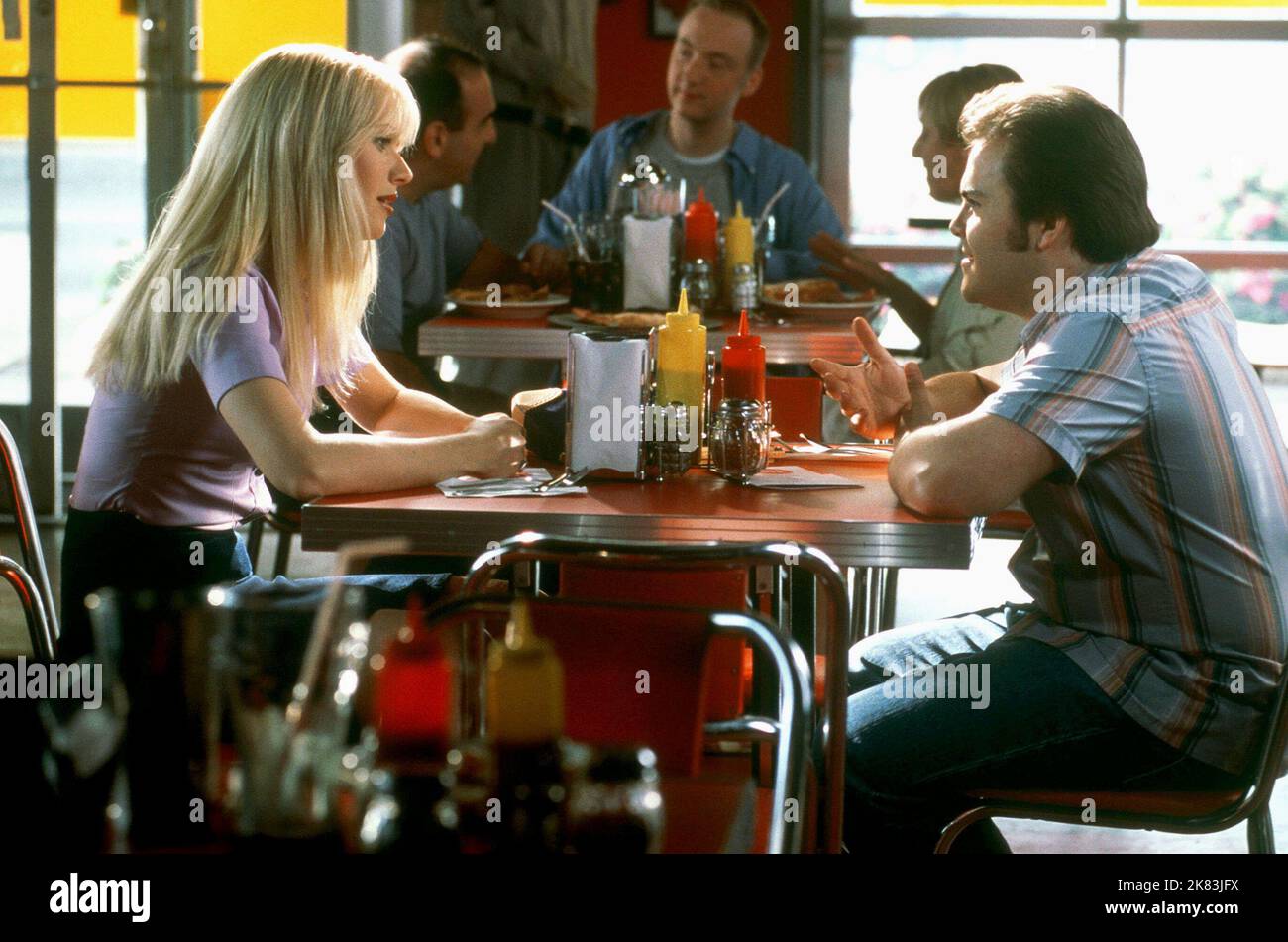 Gwyneth Paltrow & Jack Black Film: Shallow Hal (2001) Characters: Rosemary & Hal  Director: Bobby Farrelly & Peter Farrelly 01 November 2001   **WARNING** This Photograph is for editorial use only and is the copyright of 20 CENTURY FOX and/or the Photographer assigned by the Film or Production Company and can only be reproduced by publications in conjunction with the promotion of the above Film. A Mandatory Credit To 20 CENTURY FOX is required. The Photographer should also be credited when known. No commercial use can be granted without written authority from the Film Company. Stock Photo