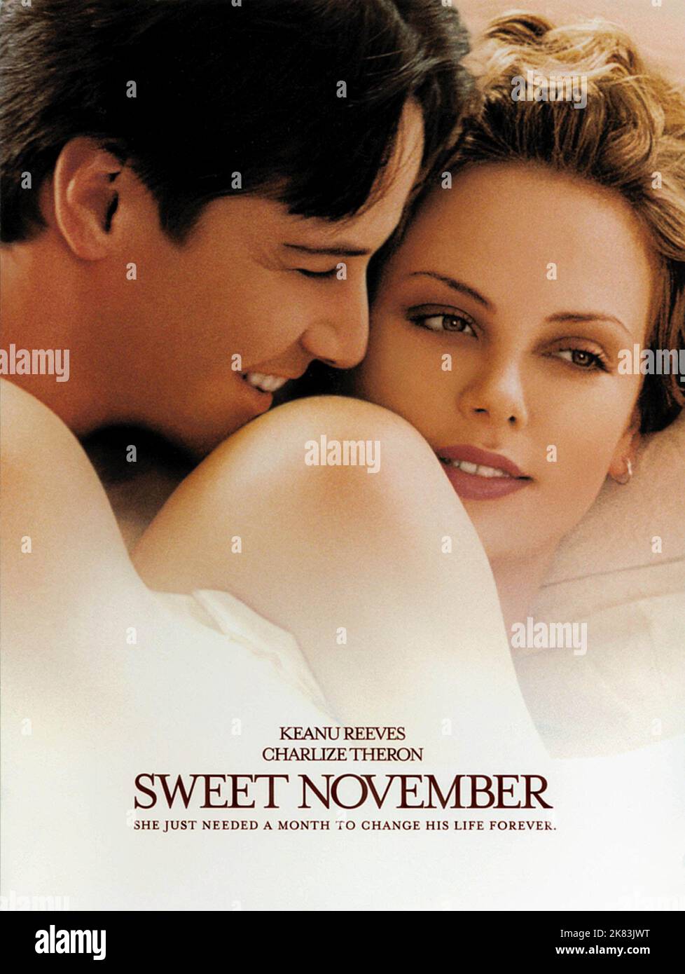 Keanu Reeves & Charlize Theron Film: Sweet November (USA 2001) Characters: Nelson Moss & Sara Deever  Director: Pat O'Connor 12 February 2001   **WARNING** This Photograph is for editorial use only and is the copyright of WARNER BROS. and/or the Photographer assigned by the Film or Production Company and can only be reproduced by publications in conjunction with the promotion of the above Film. A Mandatory Credit To WARNER BROS. is required. The Photographer should also be credited when known. No commercial use can be granted without written authority from the Film Company. Stock Photo