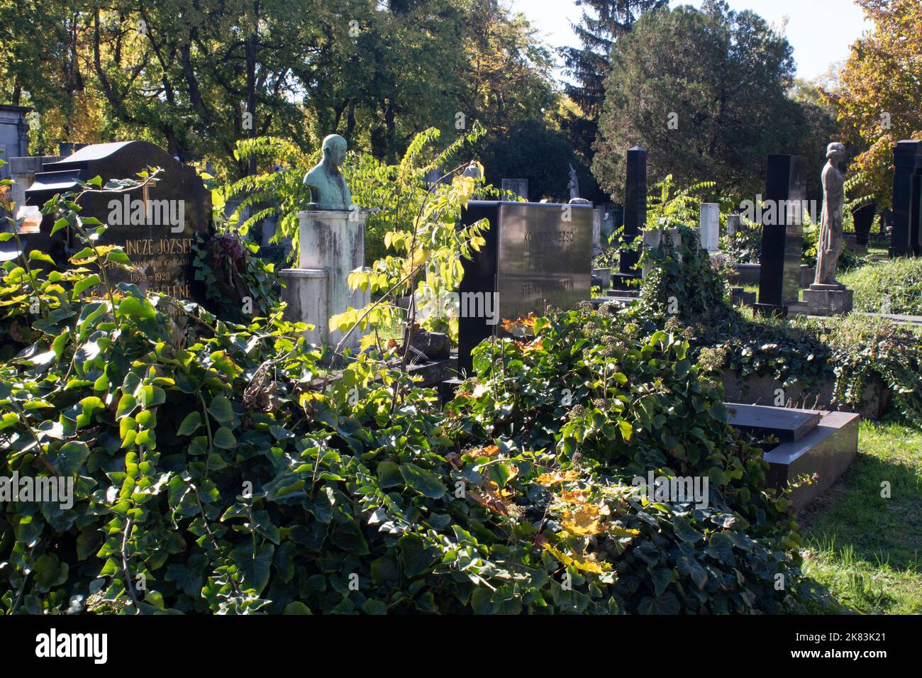 Kerepesi Cemetery - Fiumei út Cemetery- in autumn Budapest, Hungary Stock Photo