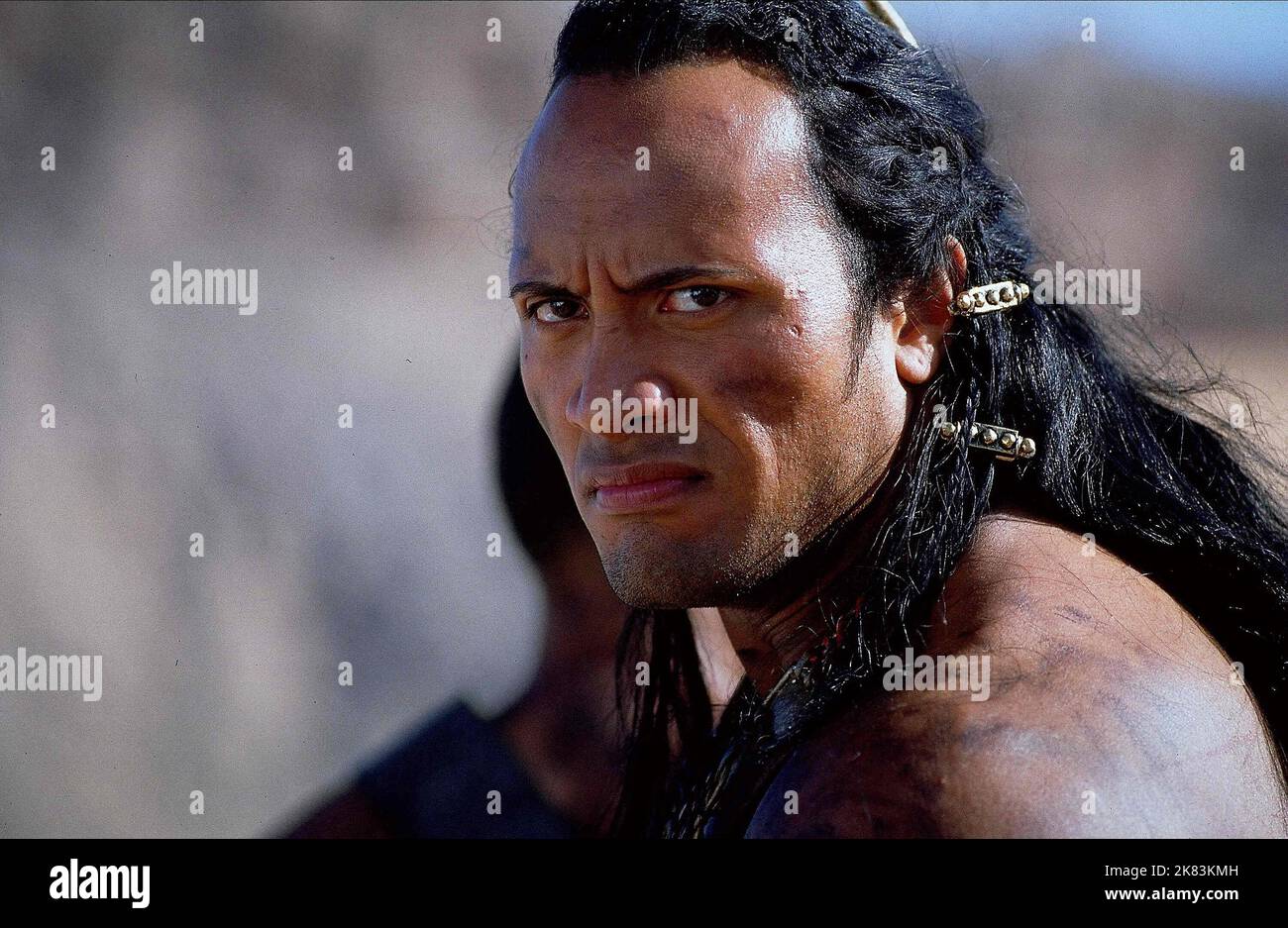 Dwayne 'The Rock' Johnson Film: The Mummy Returns (USA 2001) Characters: Mathayus the Scorpion King  Director: Stephen Sommers 29 April 2001   **WARNING** This Photograph is for editorial use only and is the copyright of UNIVERSAL PICTURES and/or the Photographer assigned by the Film or Production Company and can only be reproduced by publications in conjunction with the promotion of the above Film. A Mandatory Credit To UNIVERSAL PICTURES is required. The Photographer should also be credited when known. No commercial use can be granted without written authority from the Film Company. Stock Photo
