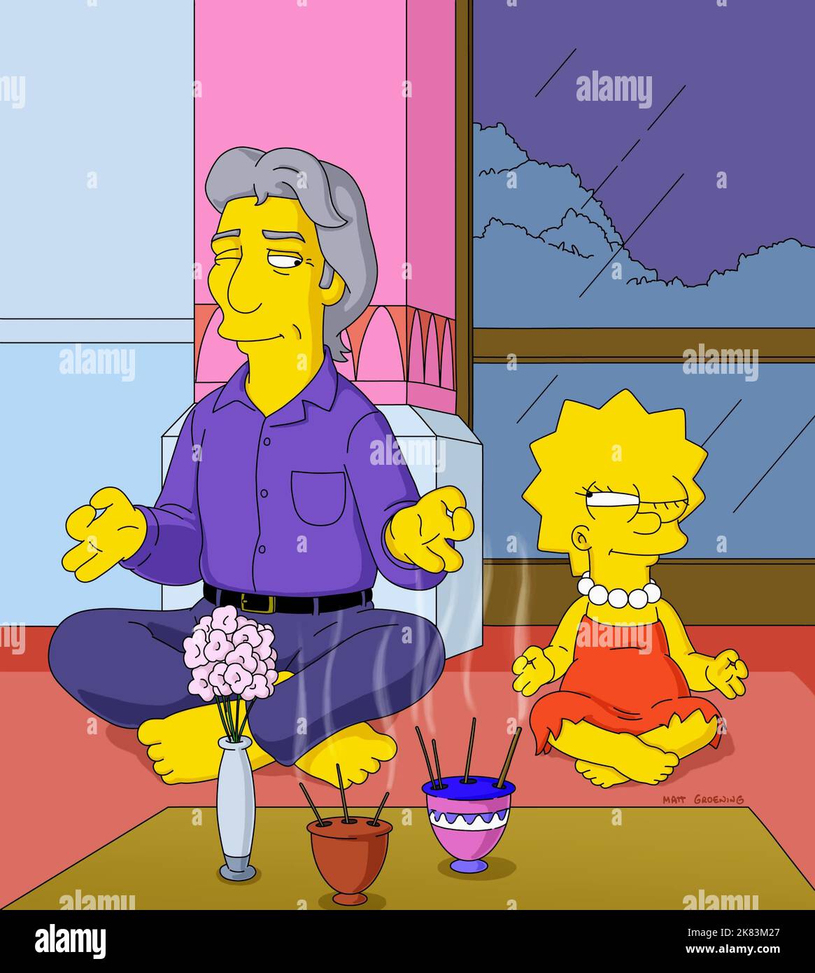Richard Gere & Lisa Simpson Television: The Simpsons : Season 13 (TV-Serie)   Usa 1989-, / Episode 13.06: 'Steven Dean Moore' (Dir. Michael Polcino, 2001) 06 November 2001   **WARNING** This Photograph is for editorial use only and is the copyright of 20TH CENTURY FOX TELEVISION and/or the Photographer assigned by the Film or Production Company and can only be reproduced by publications in conjunction with the promotion of the above Film. A Mandatory Credit To 20TH CENTURY FOX TELEVISION is required. The Photographer should also be credited when known. No commercial use can be granted without Stock Photo