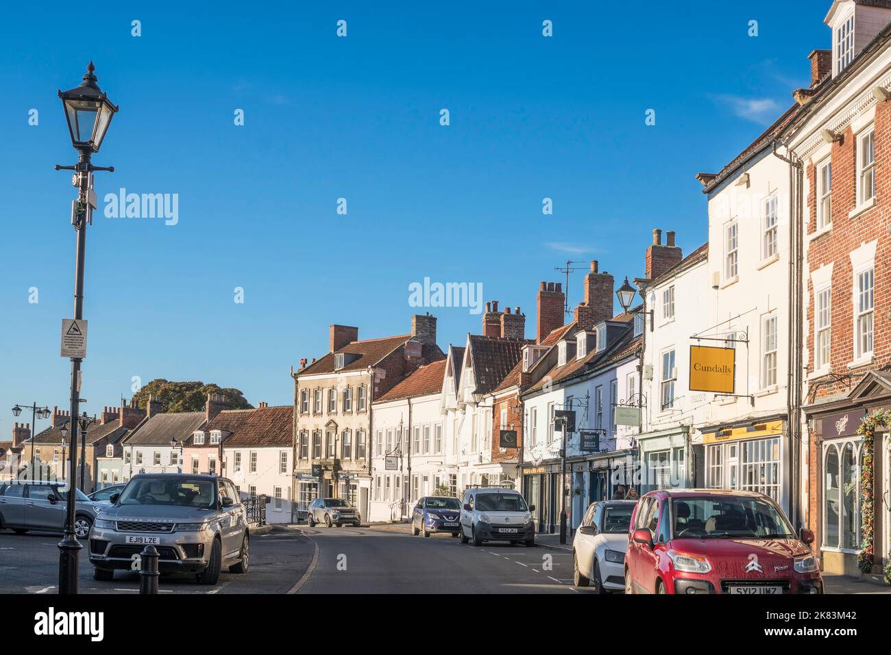 Buildings in Market Street, Malton town centre, North Yorkshire