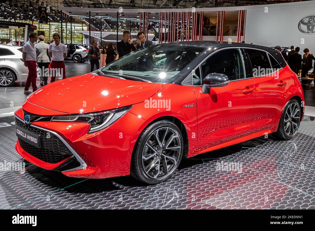 Toyota Corolla Hybrid car showcased at the Paris Motor Show. France -  October 3, 2018 Stock Photo - Alamy