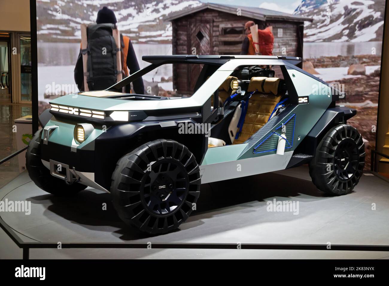 Dacia Manifesto concept all-terrain buggy car showcased at the Paris Motor Show, France - October 17, 2022. Stock Photo