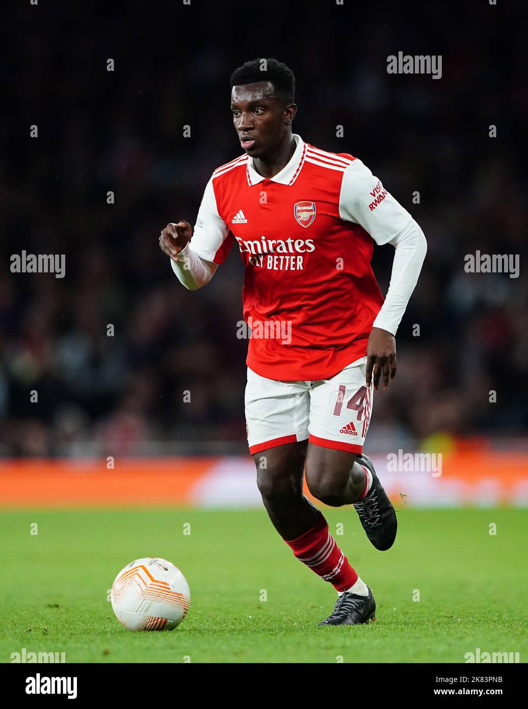 Arsenal's Eddie Nketiah during the UEFA Europa League, Group A match at Emirates Stadium, London. Picture date: Thursday October 20, 2022. Stock Photo