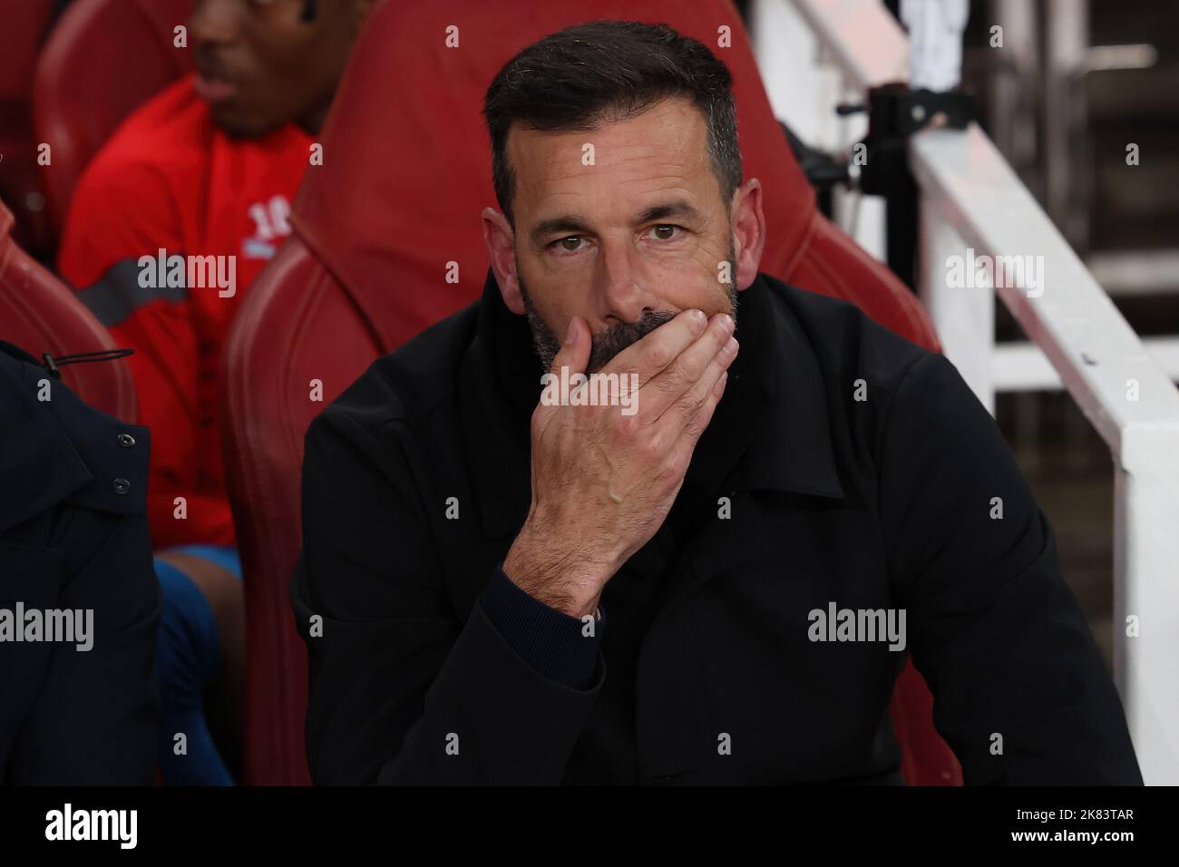 London, UK. 20th Oct, 2022. 20th October 2022;  Emirates Stadium, London, England; Europa League Football, Arsenal versus PSV Eindhoven; PSV Eindhoven Manager Ruud van Nistelrooy Credit: Action Plus Sports Images/Alamy Live News Stock Photo