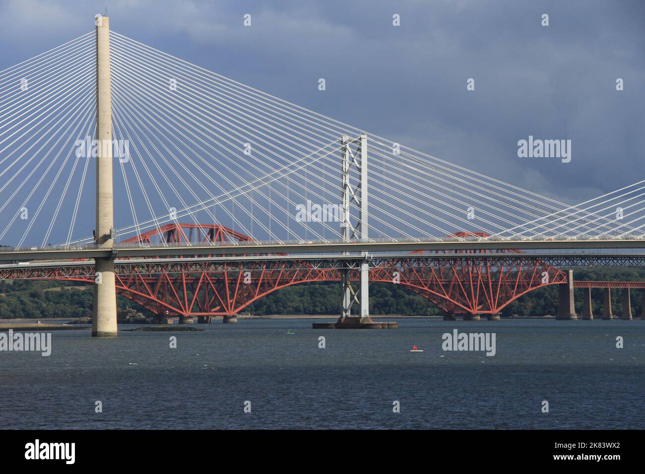 The Three Bridges of Edinburgh, Scotland Stock Photo