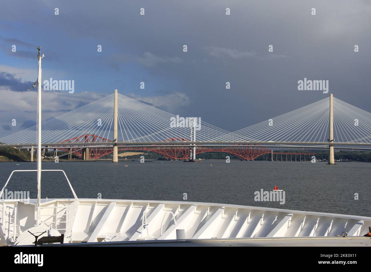 The Three Bridges of Edinburgh, Scotland Stock Photo