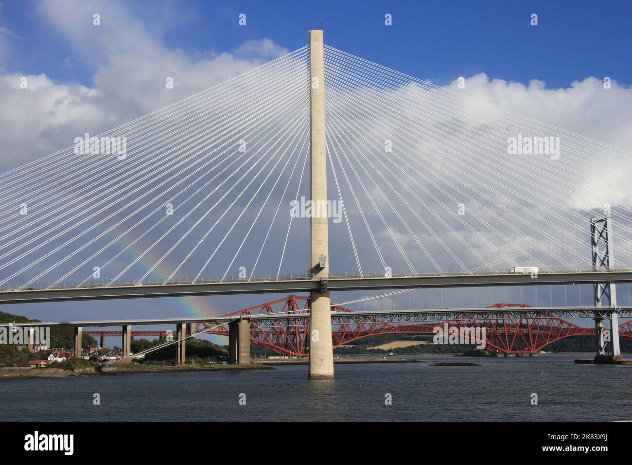 The Three Bridges of Edinburgh, Scotland Stock Photo