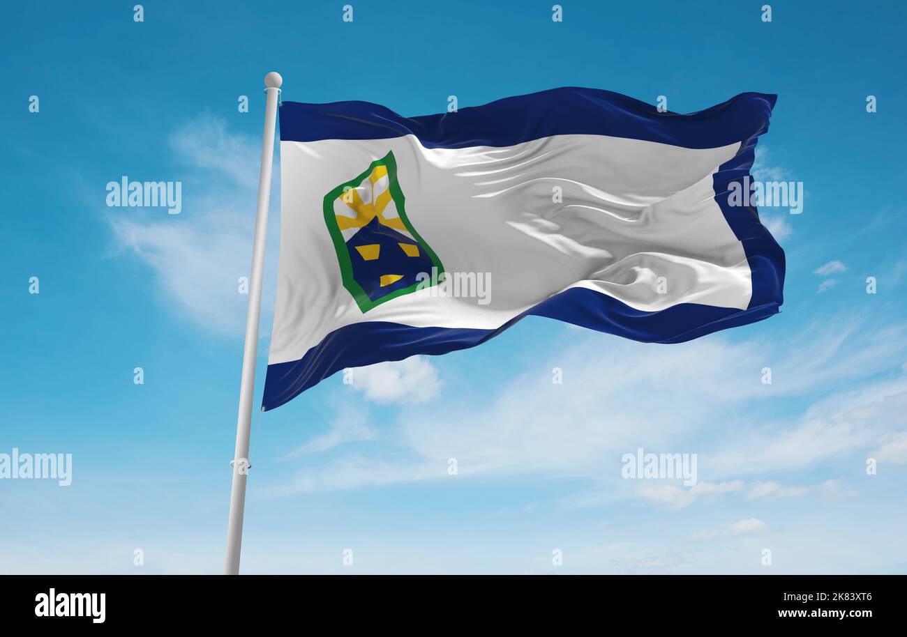 official flag of Colorado Springs, Colorado untied states of America at