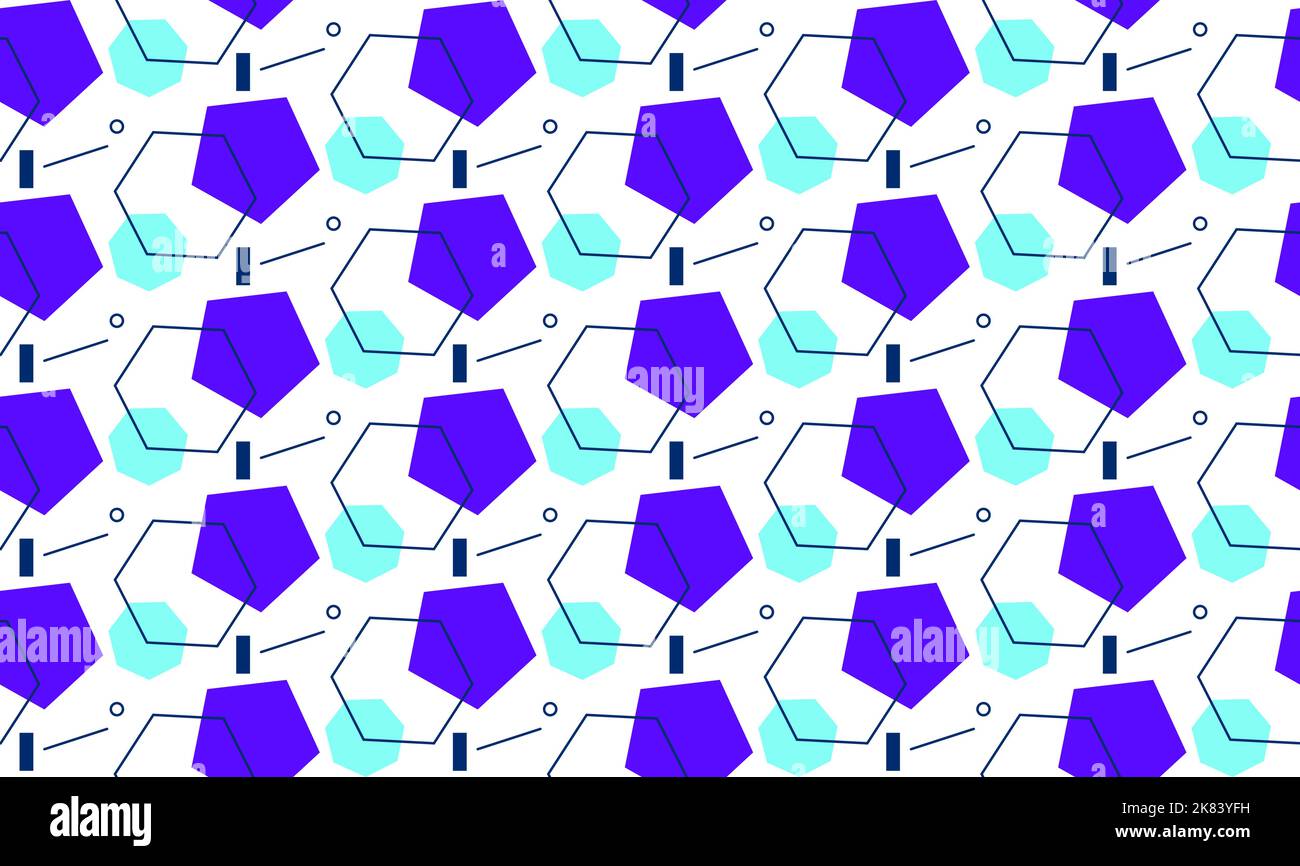 Seamless vector pattern made of different geometrical figures Stock Vector