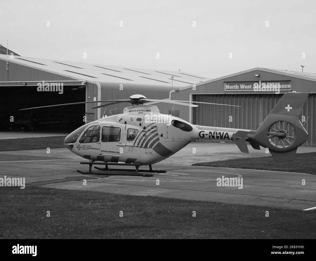 North west air ambulance helicopter Black and White Stock Photos ...