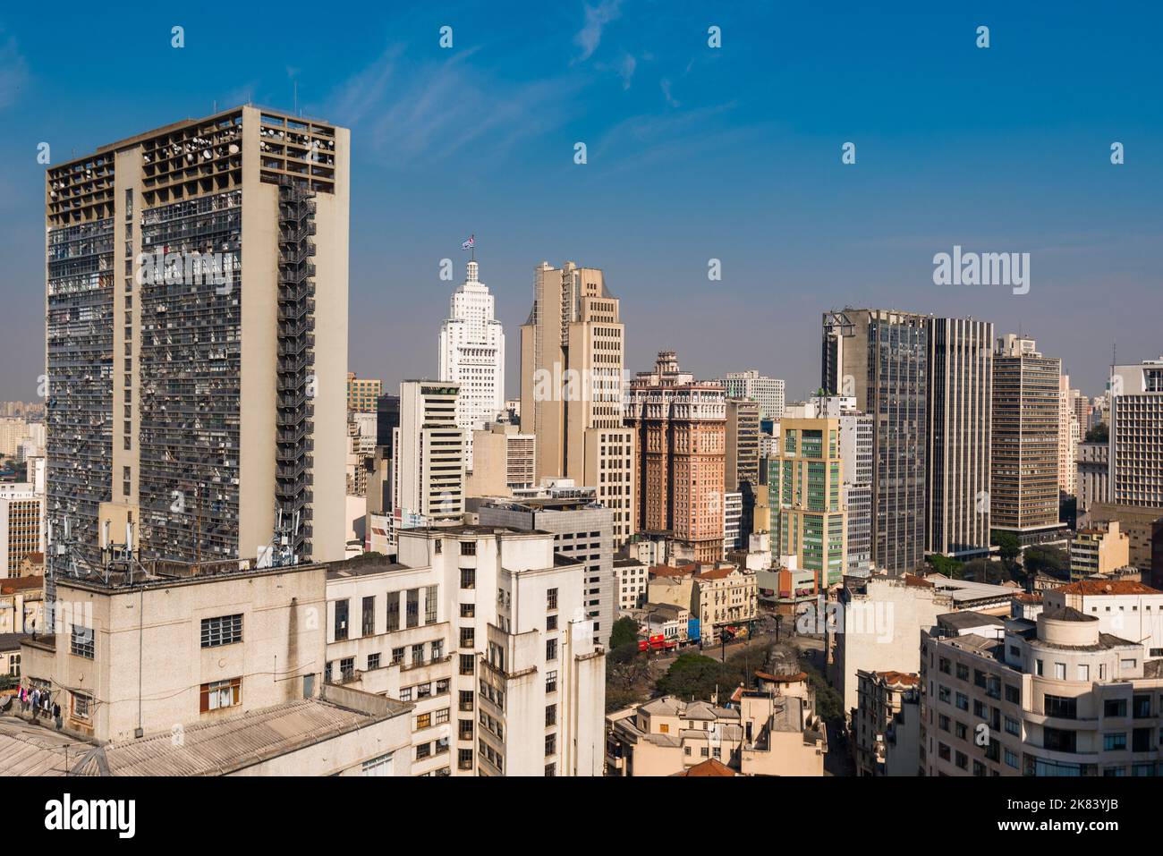 High Rise Buildings of Sao Paulo City Downtown Stock Photo - Alamy