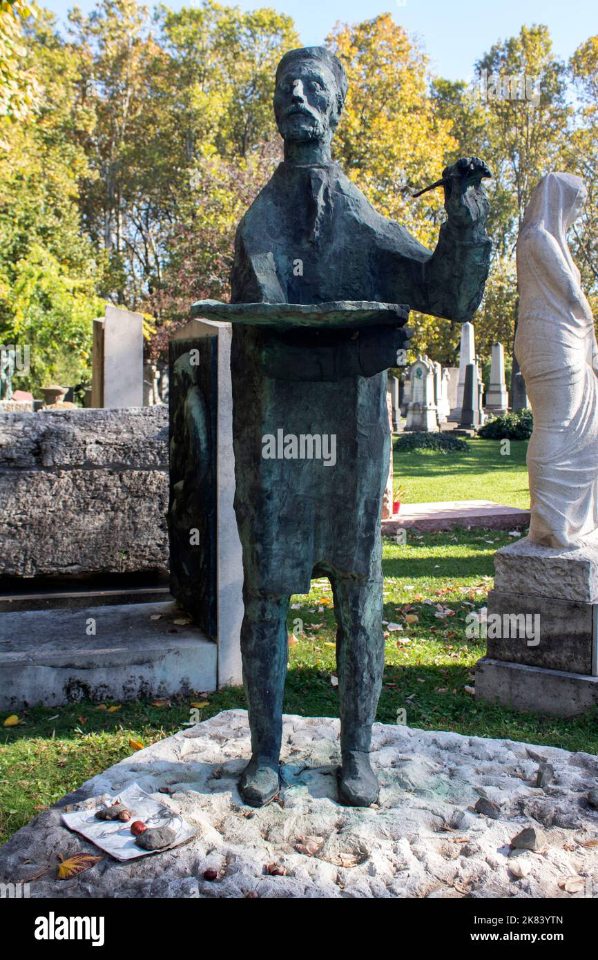 The grave of artist Tivadar Csontváry Kosztka, Kerepesi cemetery, Budapest Hungary Stock Photo