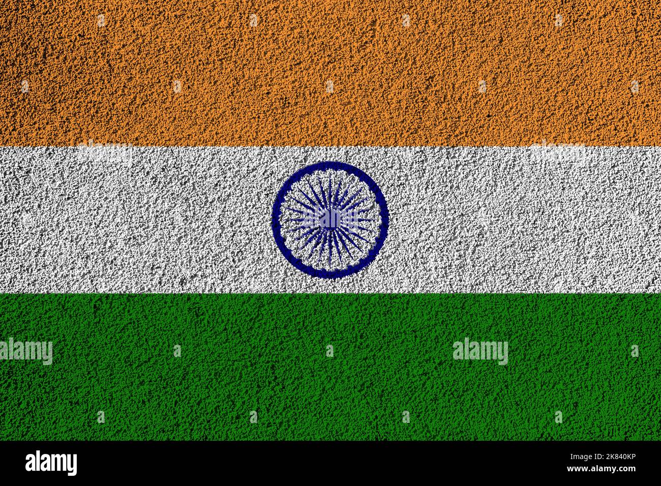 Flag of India on a cement wall texture Stock Photo Alamy