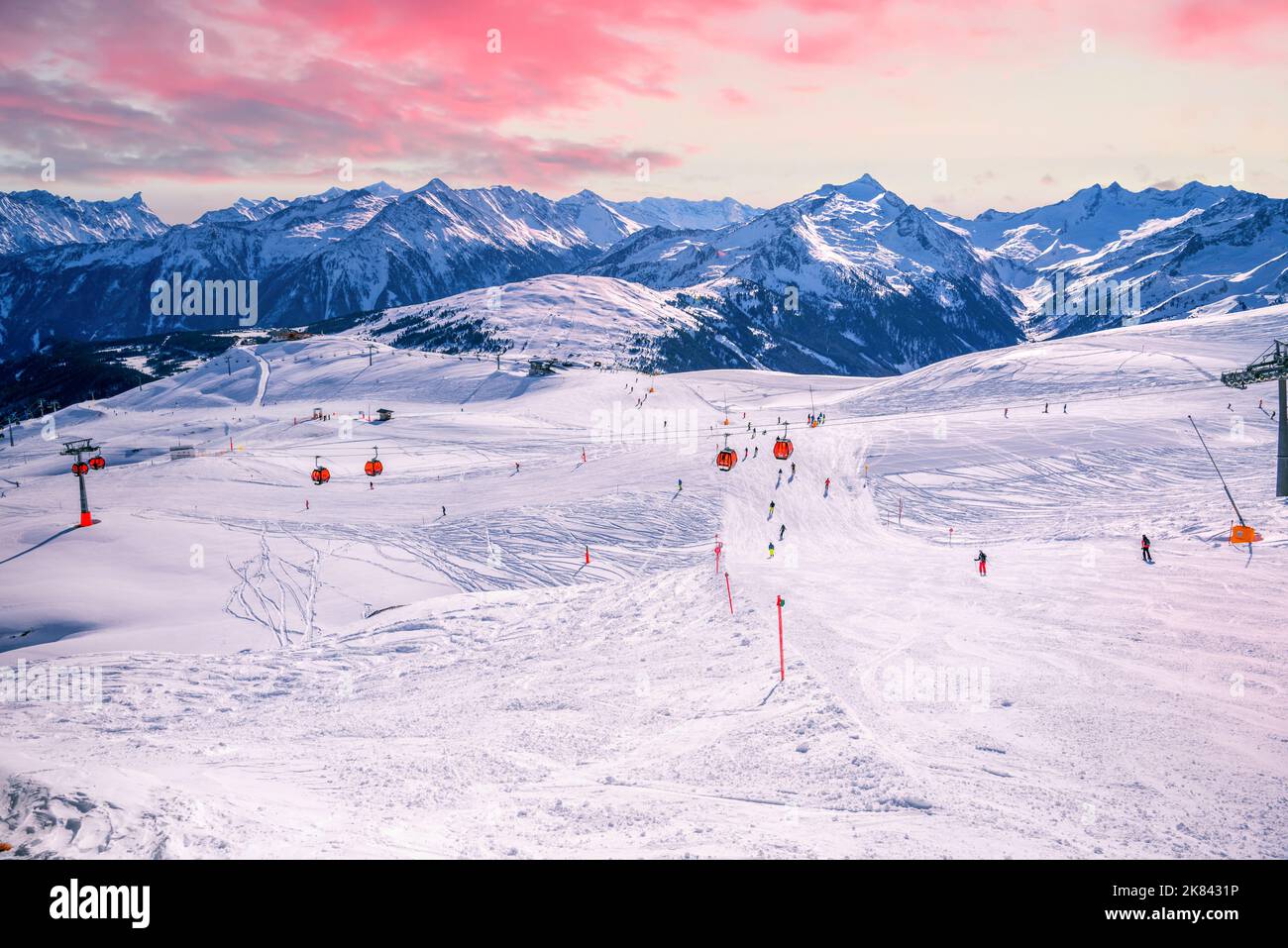 Ski Vacation in Zillertal, Austria Stock Photo