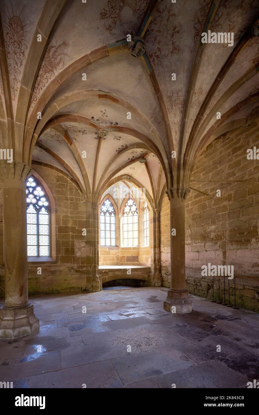 star vaults of the chapter house, Maulbronn Monastery (Kloster Maulbronn), Baden-Württemberg, Germany Stock Photo
