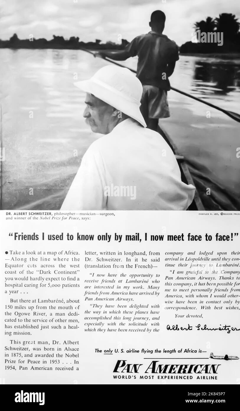 Pan American the only airline flying the length of Africa advert in