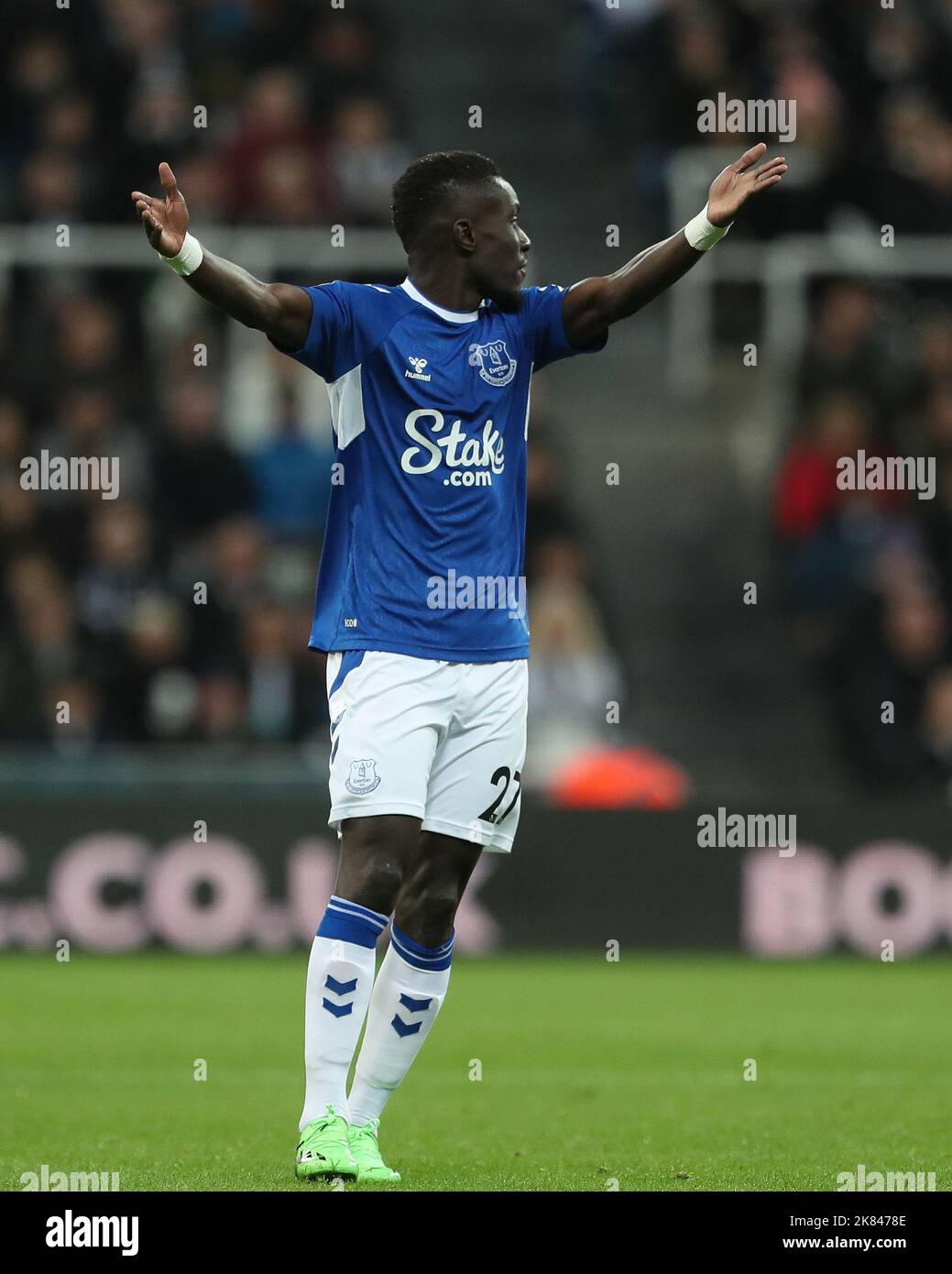 Idrissa Gueye of Everton during the Premier League match between Newcastle United and Everton at St. James's Park, Newcastle on Wednesday 19th October 2022. (Credit: Mark Fletcher | MI News) Credit: MI News & Sport /Alamy Live News Stock Photo