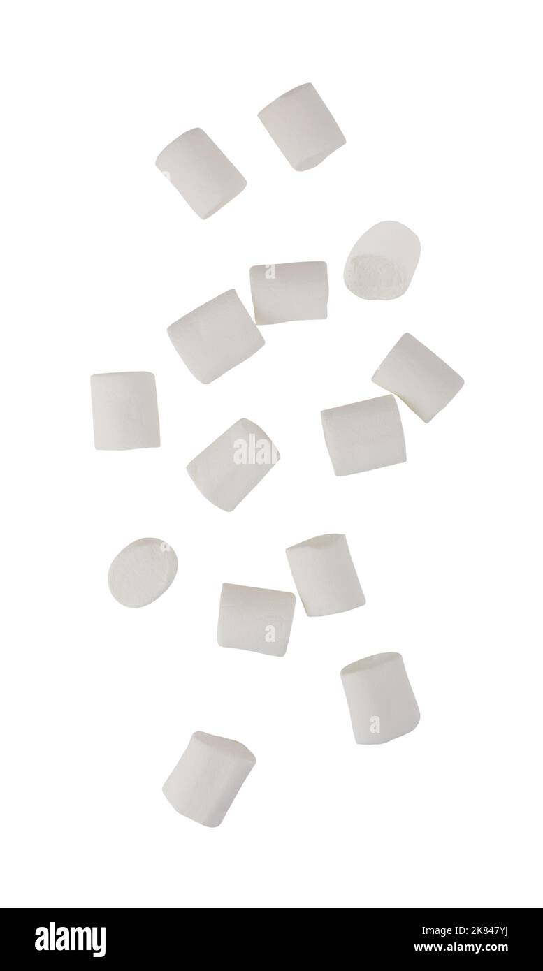 Heap of delicious marshmallows isolated on white background Stock Photo ...