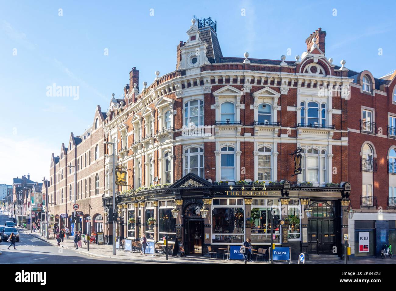 The Falcon Pub, St John's Hill, Clapham Junction, Battersea, London Borough of Wandsworth, Greater London, England, United Kingdom Stock Photo