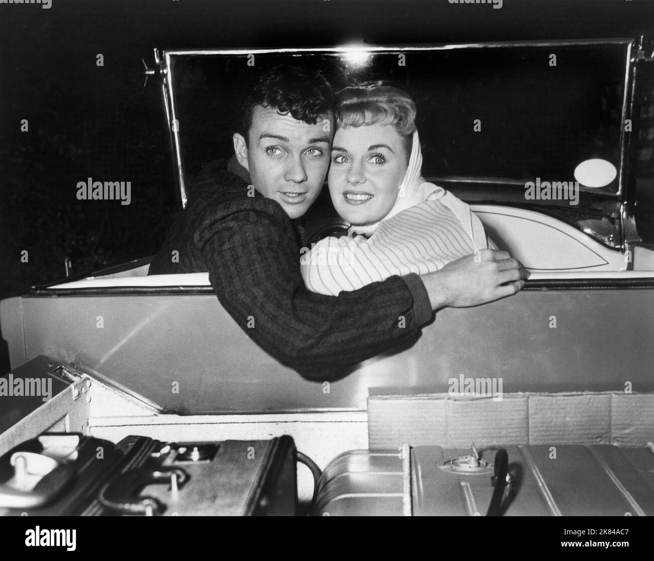 Ben Cooper, Molly Bee, on set of the Film, "Chartroose Caboose
