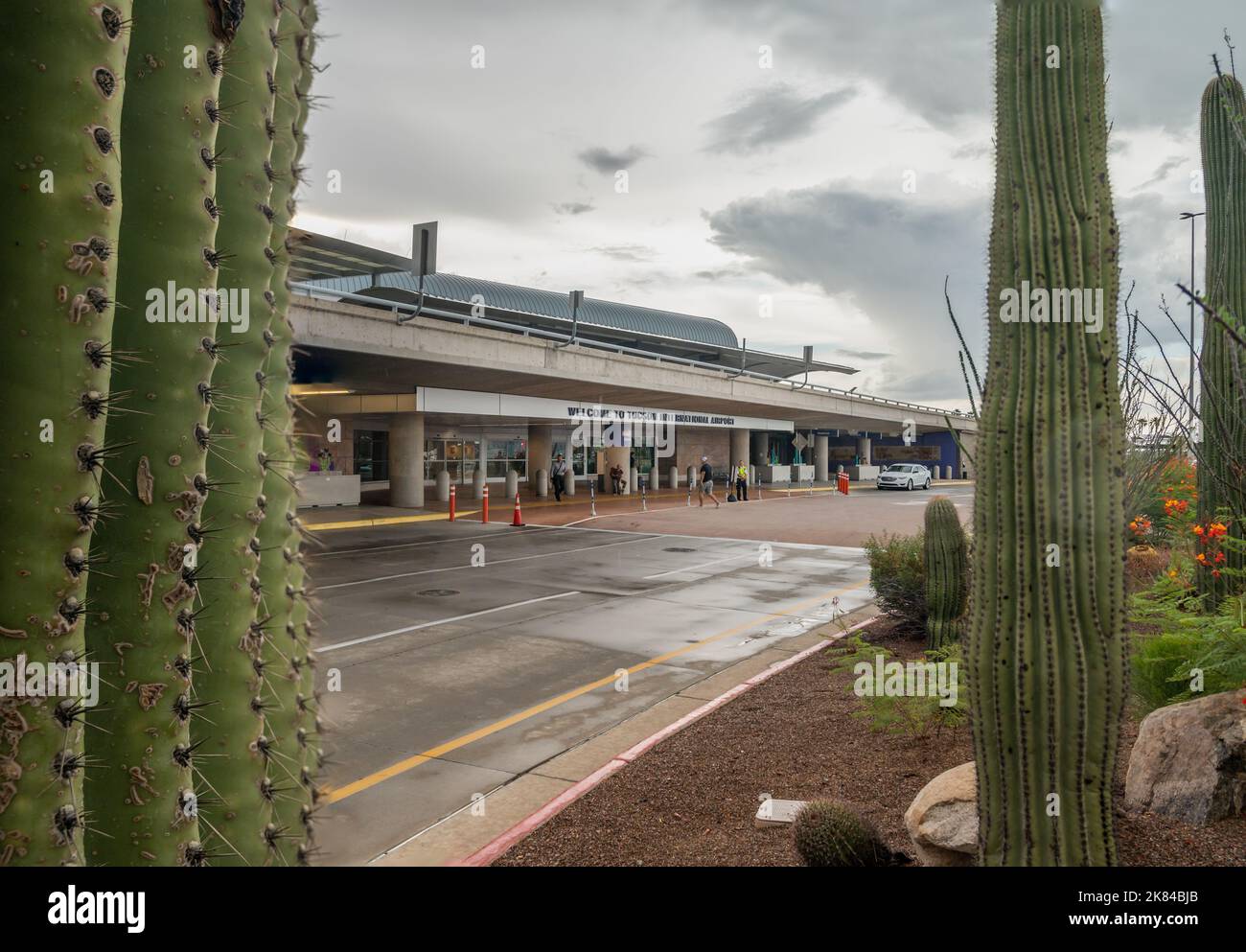 Exterior main entrance of Tucson Arizona airport Stock Photo Alamy