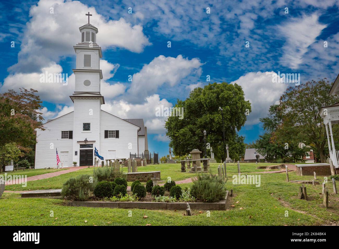 Richmond, Virginia.  St. John's Episcopal Church, site of Patrick Henry's Give Me Liberty or Give me Death Speech. Stock Photo
