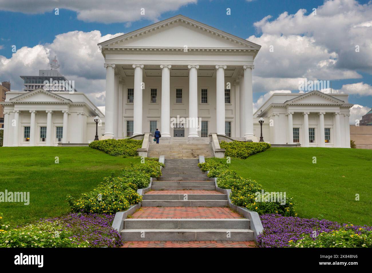 Richmond, Virginia.  The State Capitol Building.  Architectural Style:  Early Republic, Palladian Stock Photo