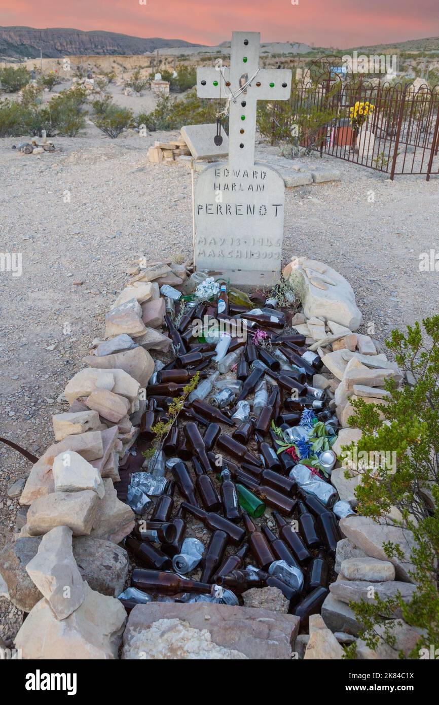 Terlingua, Texas. Graves in Terlingua Cemetery, dating from early 1900s