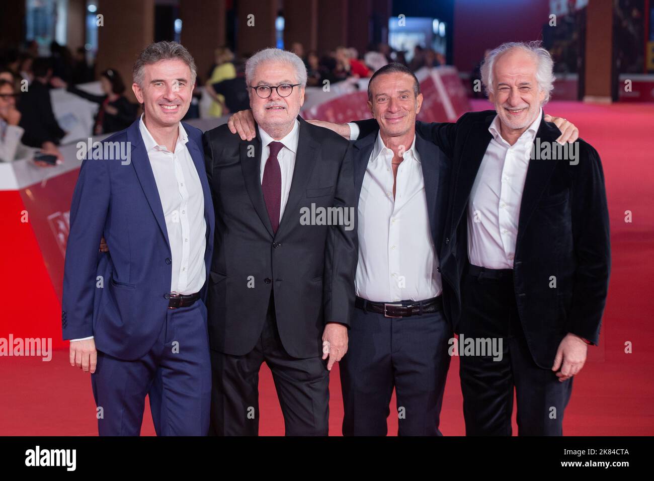 Rome, Italy. 20th Oct, 2022. Roberto Andò, Toni Servillo, Salvo Ficarra and Valentino Picone attend the red carpet of the film 'La Stranezza' during eighth day of seventeenth edition of Rome Film Fest, on 20 October 2022 (Photo by Matteo Nardone / Pacific Press) Credit: Pacific Press Media Production Corp./Alamy Live News Stock Photo