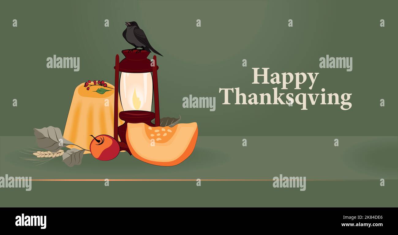Happy Thanksgiving holiday vector design template for websites, posters ...