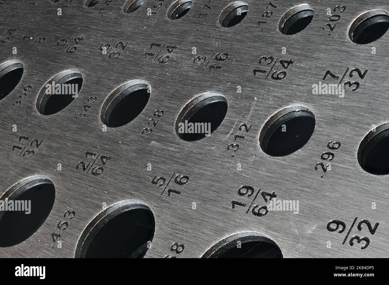 Stainless Steel Drill Gauge close up Stock Photo Alamy