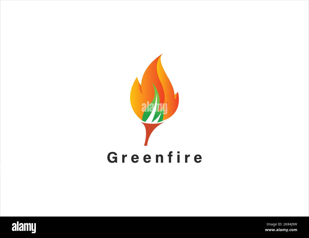 Fire Flame Logo design vector. Bonfire Silhouette Logotype icon Stock Vector