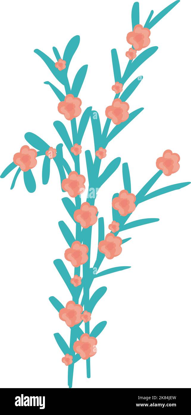 Flat Flower foliage Stock Vector Image & Art - Alamy