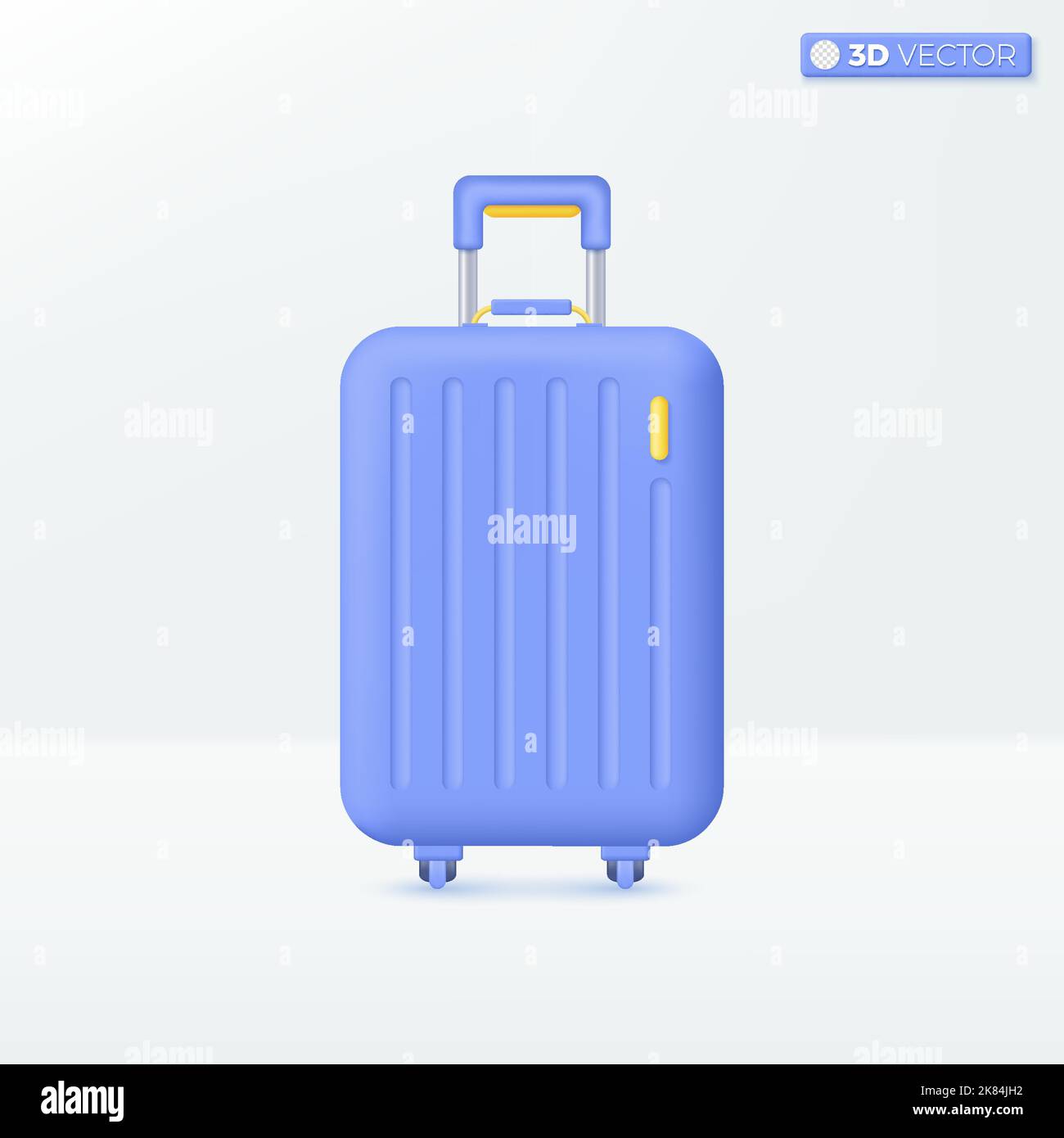 travel bag icon symbols. Suitcase, trip planning, service, Tourism and travel concept. 3D vector isolated illustration design. Cartoon pastel Minimal Stock Vector