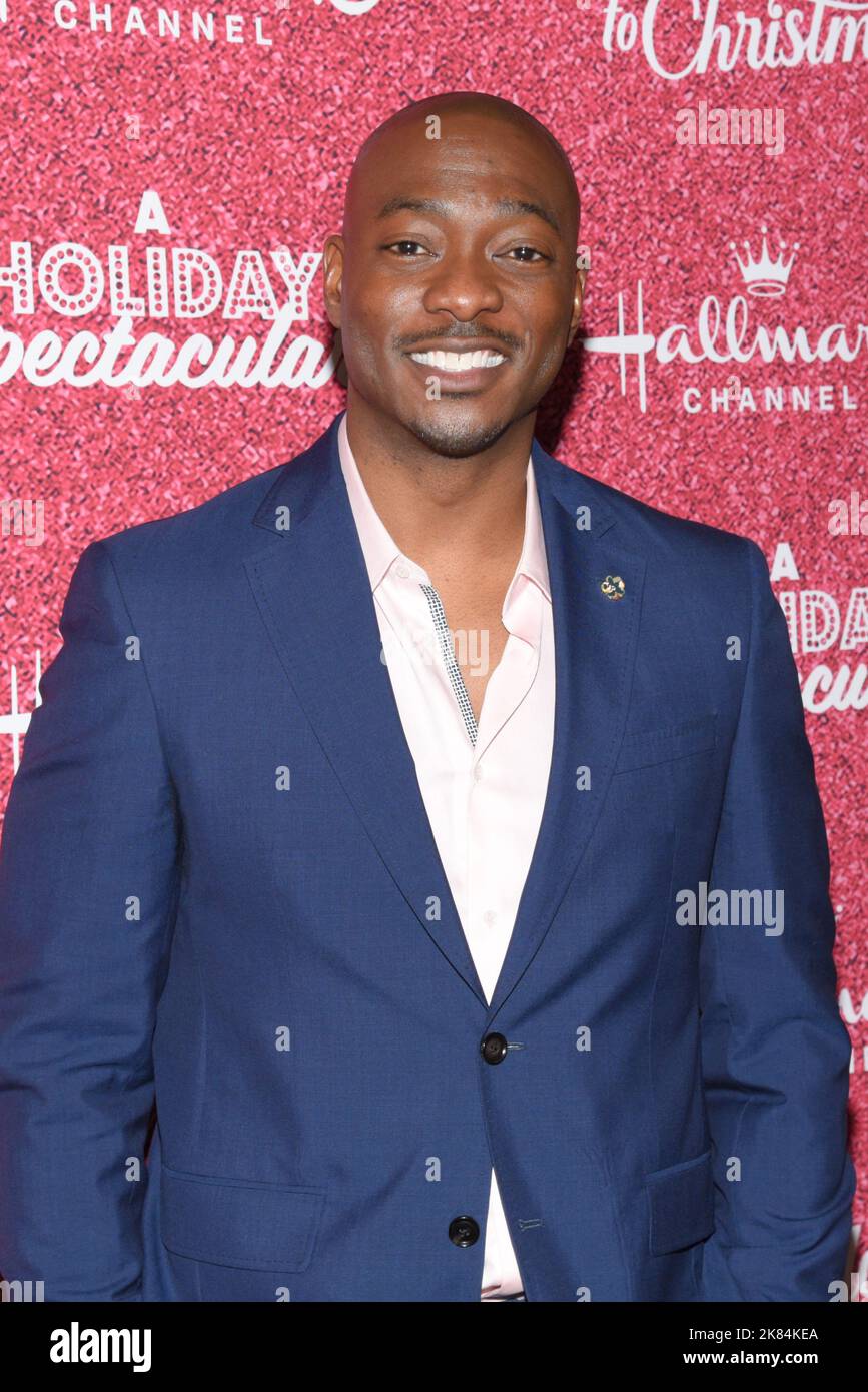 BJ Britt attends Hallmark's Countdown to Christmas red carpet at Radio