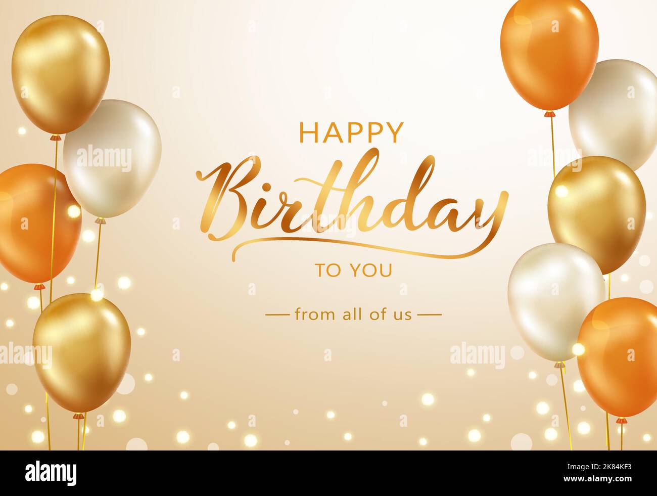 Elegant happy birthday background with balloons Stock Vector Image & Art -  Alamy