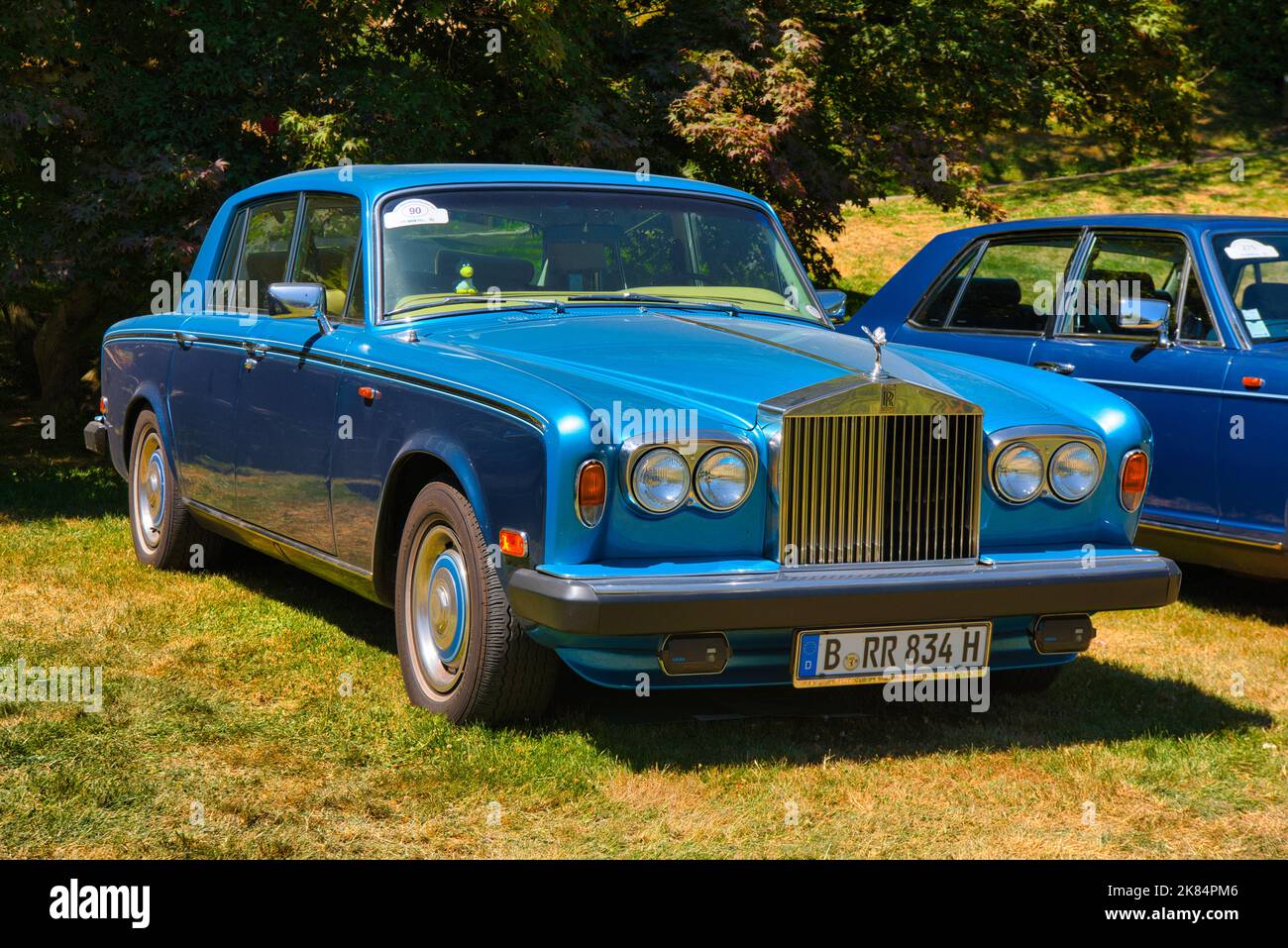 BADEN BADEN, GERMANY - JULY 2022: blue ROLLS-ROYCE SILVER SHADOW sedan  limousine 1965 1980, oldtimer meeting in Kurpark Stock Photo - Alamy