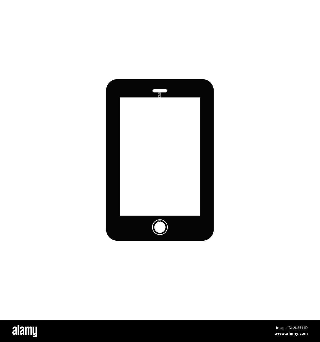 Smart phone icon, logo front side vector illustration on white isolated background. Stock Vector