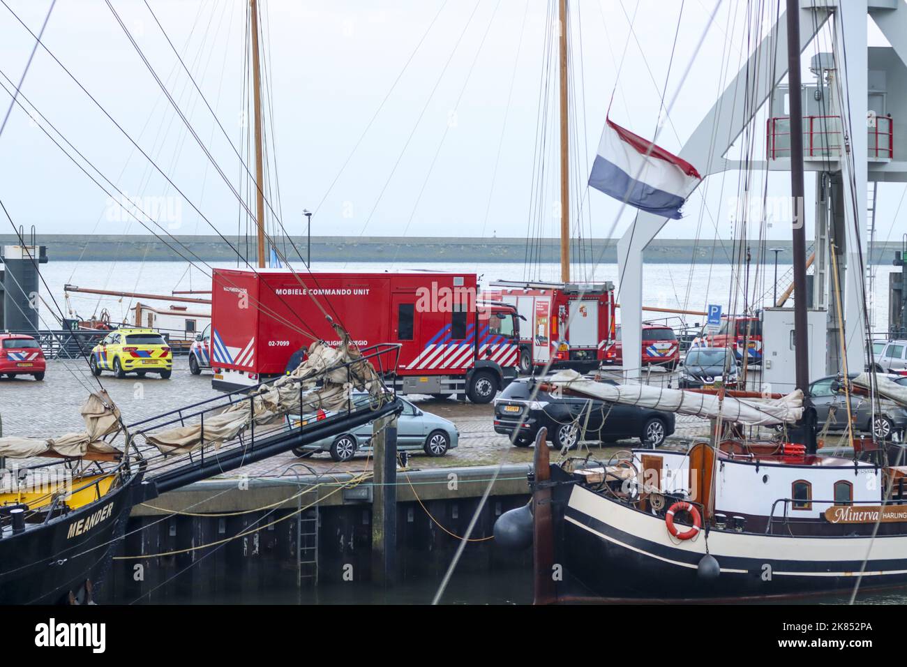Terschelling, Netherlands. 21st Oct, 2022. 20221021 082826 HARLINGEN Emergency services in