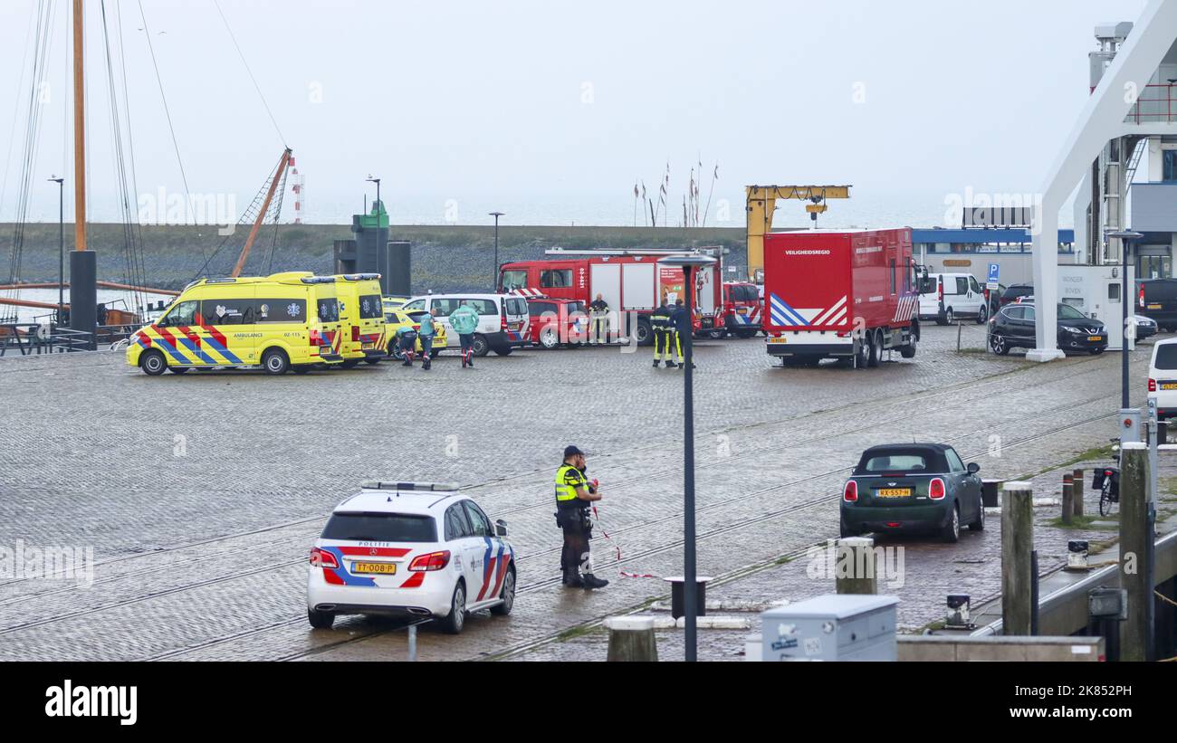 Terschelling, Netherlands. 21st Oct, 2022. 20221021 083016 HARLINGEN Emergency services in