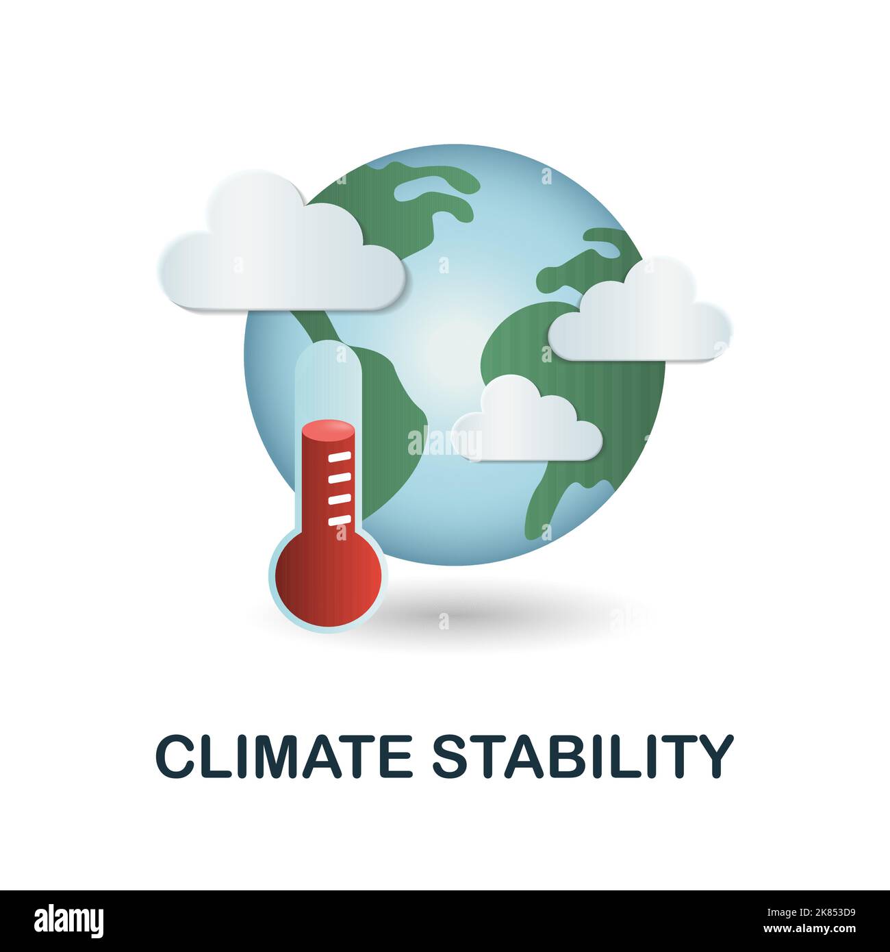 Climate Stability icon. 3d illustration from esg collection. Creative ...