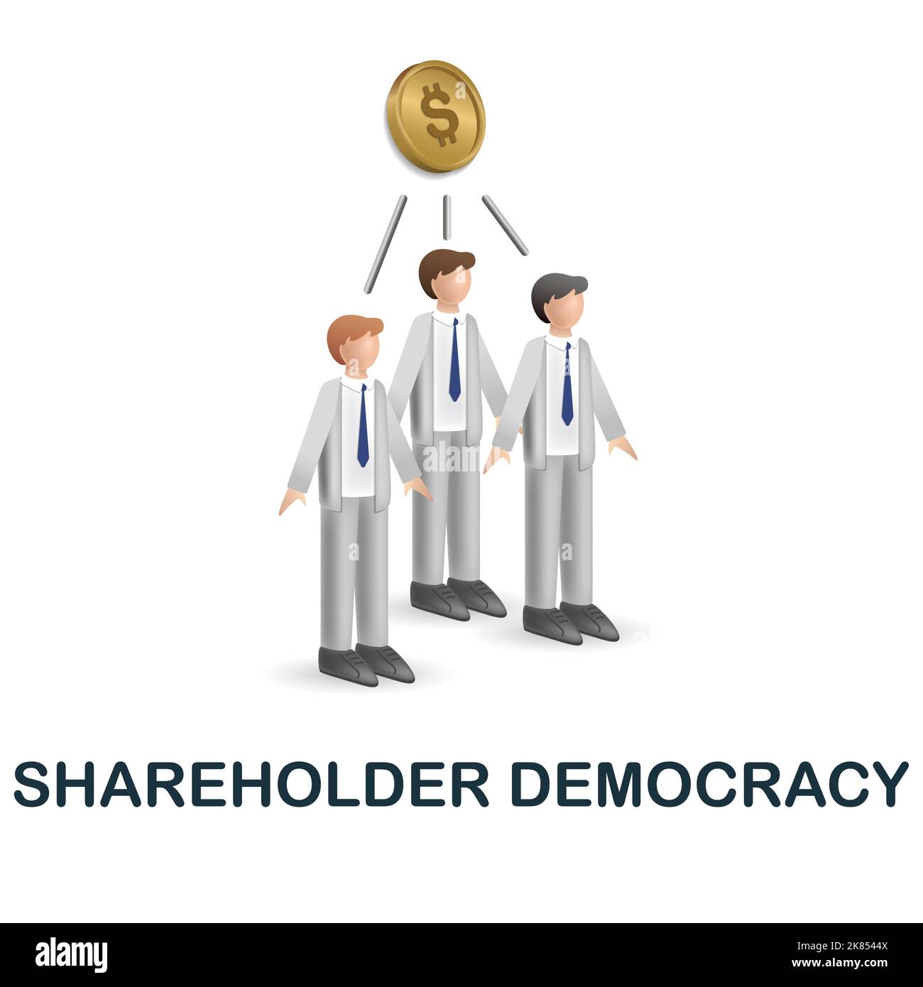 Shareholder Democracy icon. 3d illustration from esg collection ...