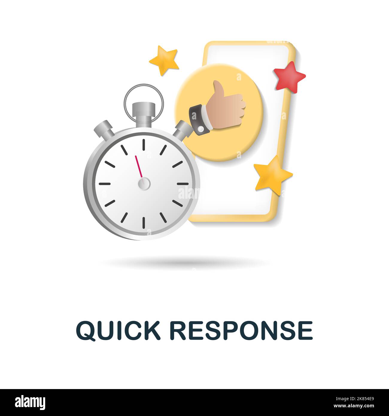 Quick Response icon. 3d illustration from feedback collection. Creative