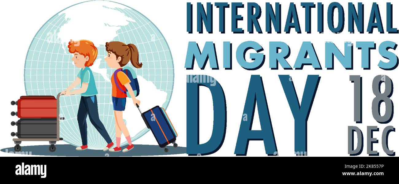 International Migrants Day Banner Design illustration Stock Vector ...