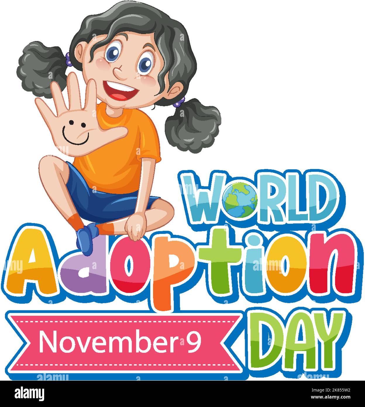 World Adoption Day Logo Design illustration Stock Vector Image & Art